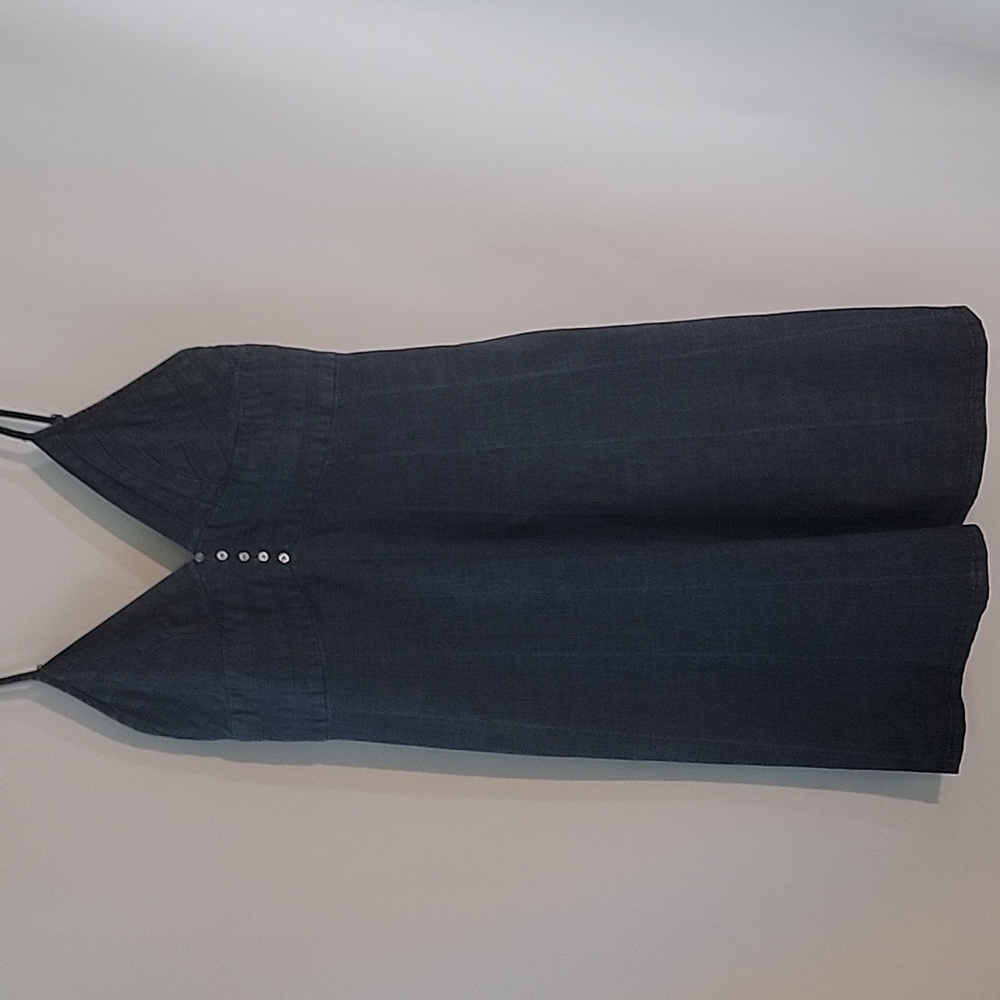 LENA JEANS Spaghetti Strap Denim Sundress